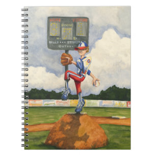 Carnet Pitcher de baseball sur Mound par Jay Throckmorton