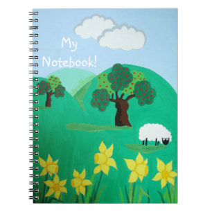 Carnet pittoresque illustration amusante de mouton mignon