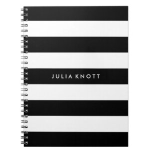 Carnet PixDezines bandes noires+blanches/réglables/DO-IT-