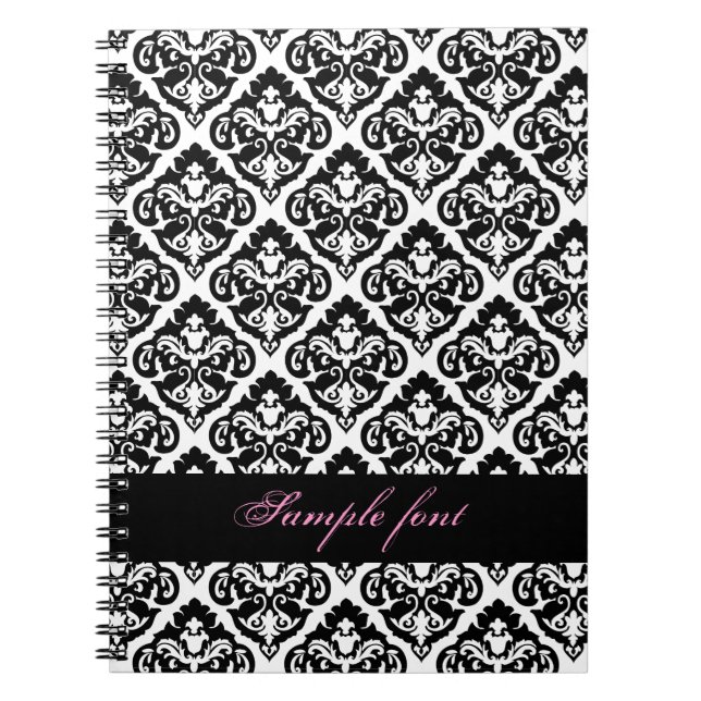 Carnet PixDezines do-it-yourself couleur, olivia damask (Devant)
