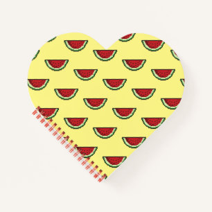 Carnet Pixel Watermelon Motif