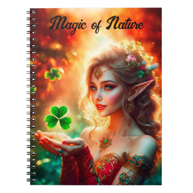 Carnet Pixie St Patrick's Day fille art d'été coloré (Devant)