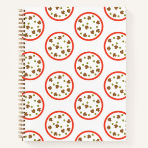 Carnet Pizza avec champignons Amusant Cute Fast Food Cart