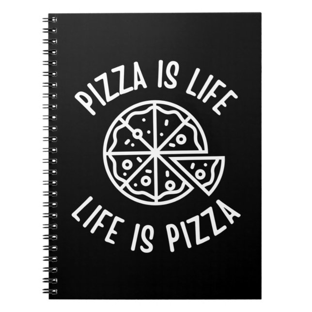 Carnet Pizza, c'est la vie, c'est la pizza, c'est drôle (Devant)