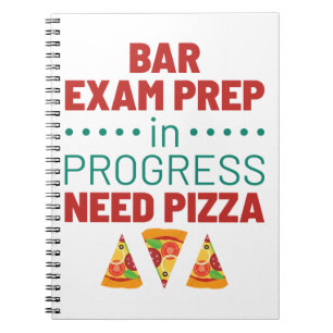 Carnet Pizza de besoin pour l'examen de barre en cours