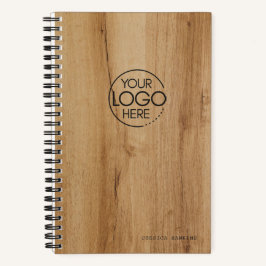 Carnet Placage de bois léger tendance impression logo mod