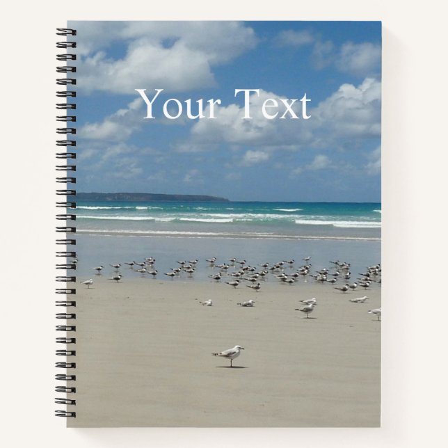 Carnet Plage avec mouettes (Devant)