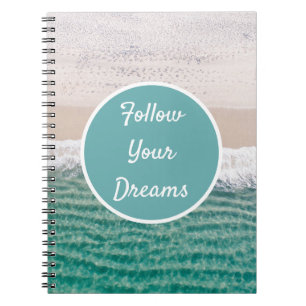 Carnet Plage de sable Inspirante Suivez vos rêves