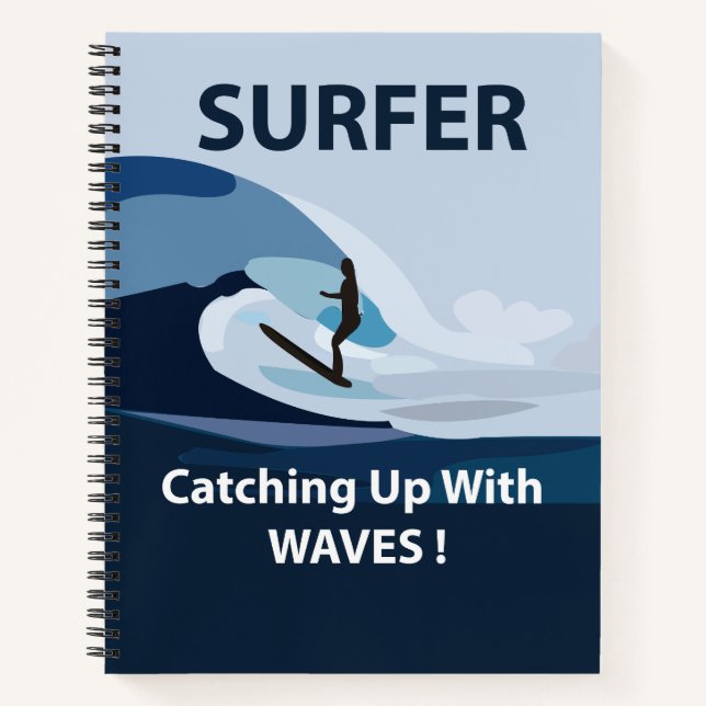 Carnet Plage de surfeur Surfing  (Devant)