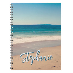 Carnet Plage personnalisée Photo Océan Bleu Pittoresque