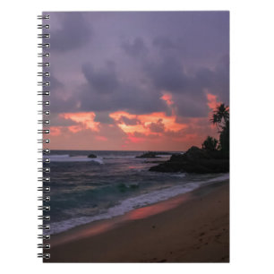 Carnet Plage romantique au crépuscule