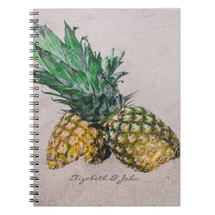 Carnet Plage tropicale tendance cool, ananas-personnalisé