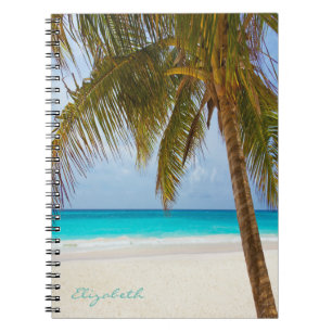 Carnet Plage tropicale tendance cool, Palm Personnalisé