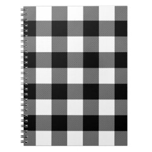Carnet Plaid de buffle noir et blanc