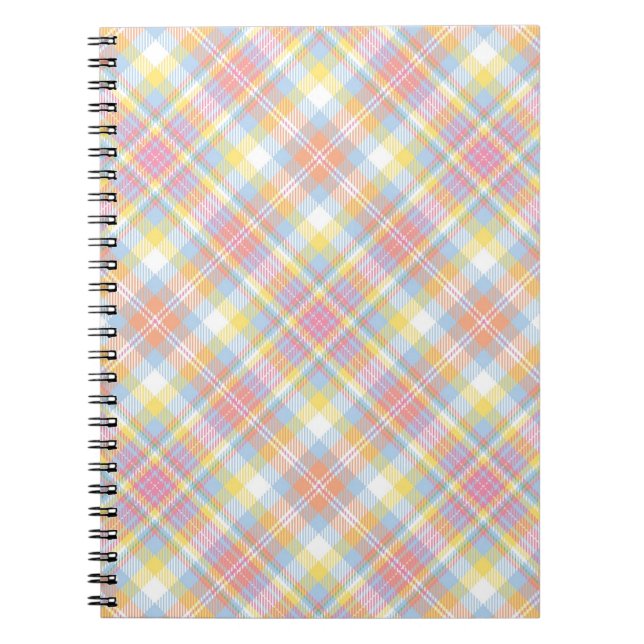 Carnet Plaid en pastel de rayure (Devant)