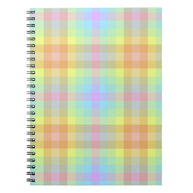 Carnet Plaid Pastel Rainbow (Devant)
