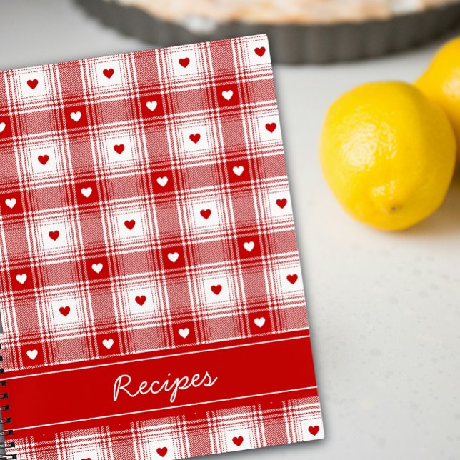 Carnet Plaid Rustique Avec Coeurs Valentines Recette (Créateur téléchargé)