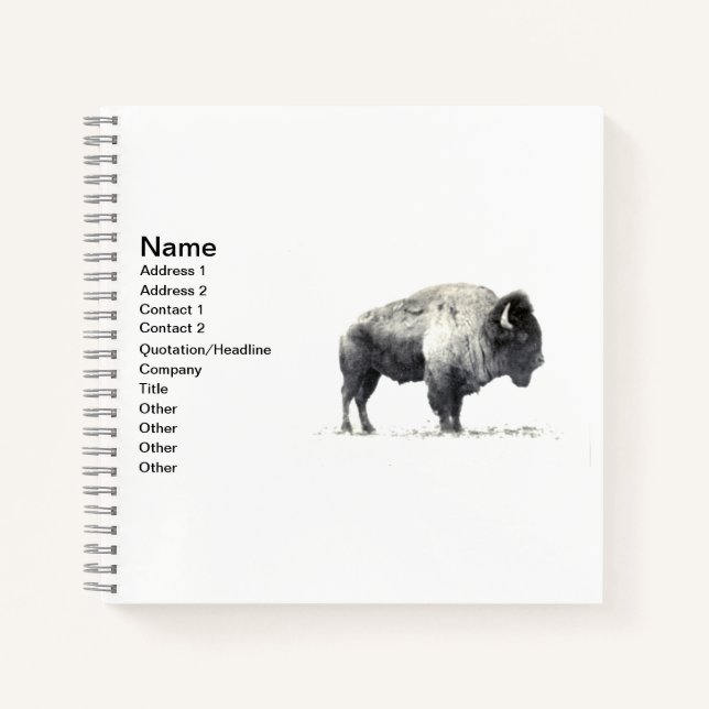 Carnet Plains Bison (Devant)