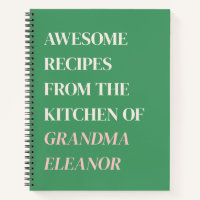 Plaisante Retro Typographie Rose Green Grandma Rec