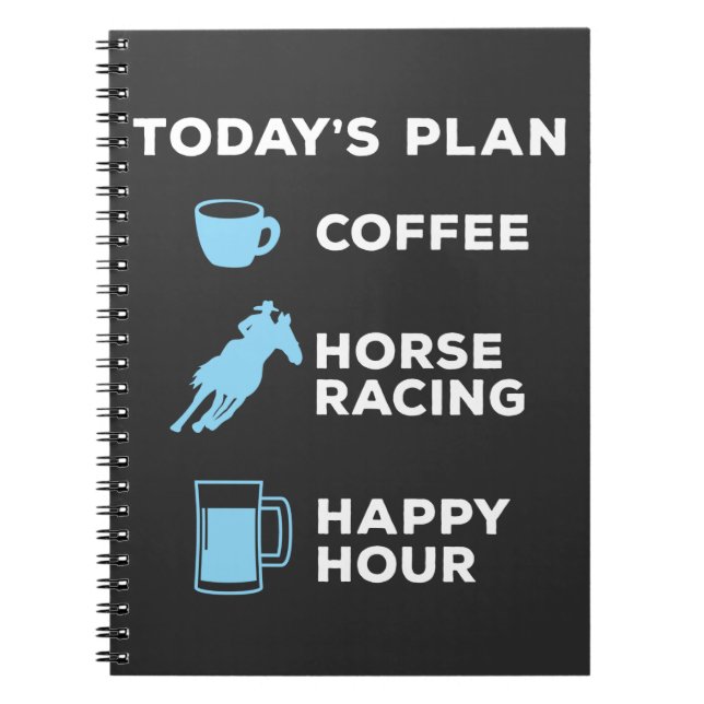 Carnet Plan d'aujourd'hui Coffee Horse Racing Bière Boire (Devant)