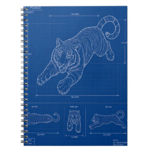 Carnet Plan de saut de tigre – Affiche de ligne technique