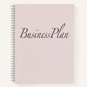 Carnet Plan d'entreprise rose pâle Notebook Spiral non ju