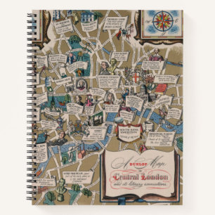 Carnet Plan Dunlop - Sites littéraires du centre de Lond