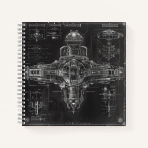 Carnet Plan noir de l'expédition spatiale