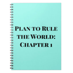 Carnet Plan pour dominer le monde : Chapitre 1' Bleu d'oe