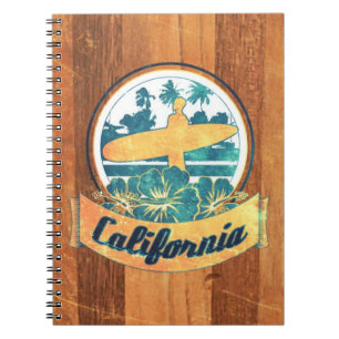 Carnet Planche de surf de la Californie