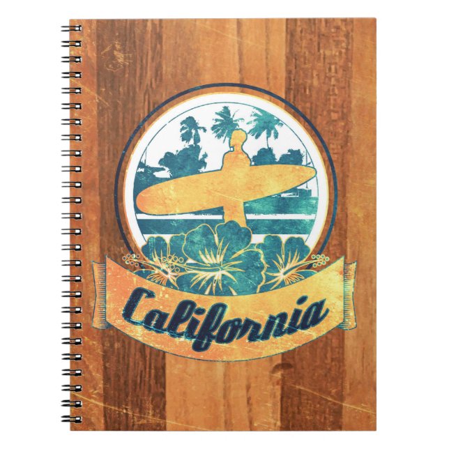 Carnet Planche de surf de la Californie (Devant)