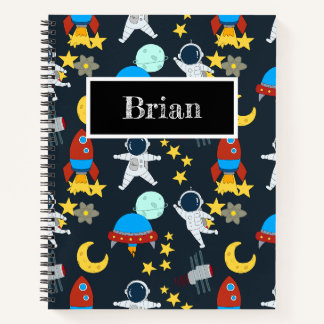 Carnet Planète astronaute spatiale personnalisée