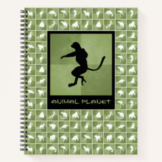 Carnet Planète vivante sifaka lemur primate moss vert