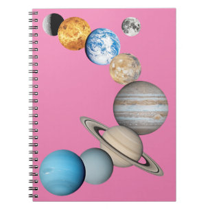 Carnet Planètes du système solaire (Couleur modifiable)