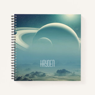 Carnet Planètes Fantaisistes Paysage Spatial de Rêve Pers