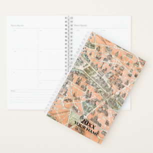 Carnet planificateur de cartes Paris Vintage perso