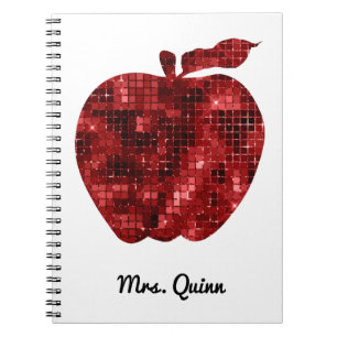 Carnet Planificateur rouge personnalisé d'Apple de