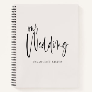 Carnet Plans de mariage écrus élégants et gracieux