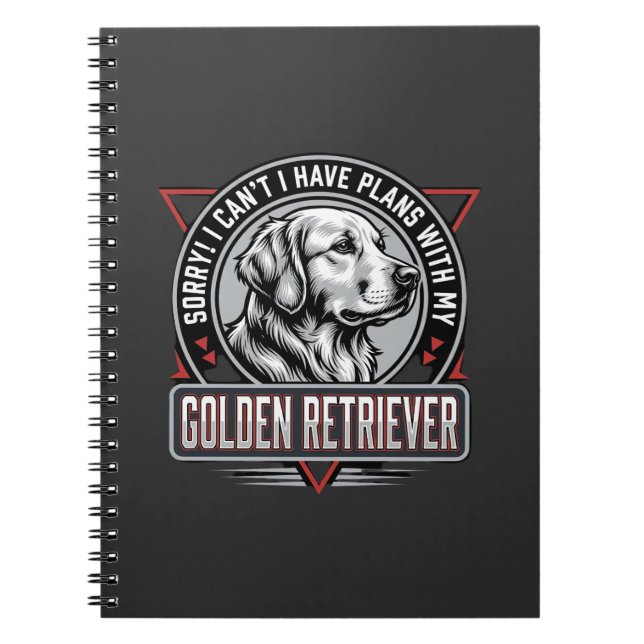 Carnet Plans de Retriever doré Conception de badge de chi (Devant)