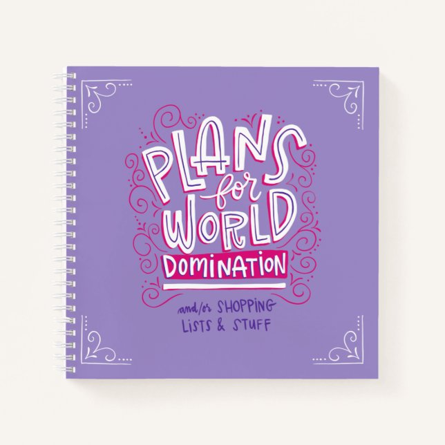 Carnet Plans pour World Domination Notebook (violet) (Devant)