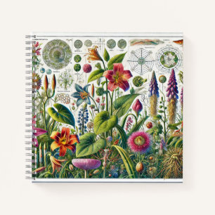 Carnet Plantes à fleurs et conception de diagrammes cellu