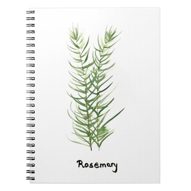 Carnet Plantes de jardin de cuisine aux herbes de romarin (Devant)