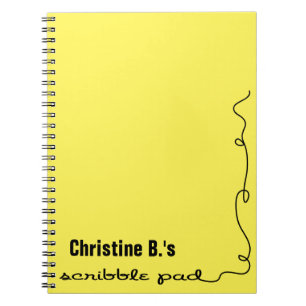 Carnet Plaque de griffes jaunes personnalisée