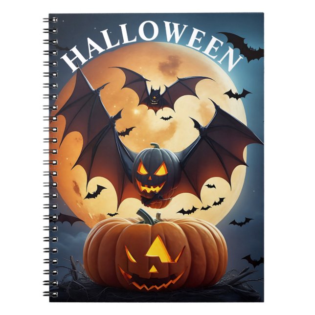 Carnet Plaque de note d'Halloween en spirale (Devant)