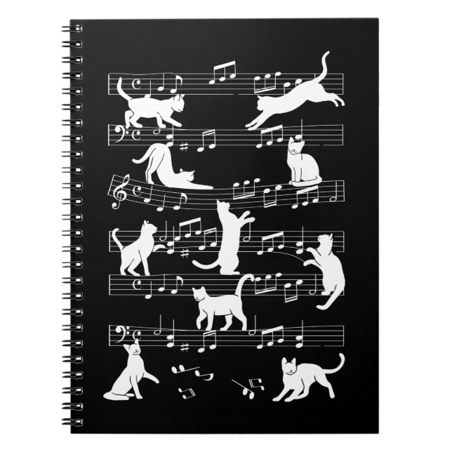 Carnet Playful Cats Funny Musicien Chat propriétaire Humo (Devant)