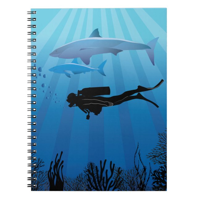 Carnet Plongée de requin Plongée plongée (Devant)