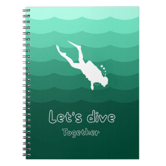Carnet Plongeons ensemble | Aventure océanique adorable