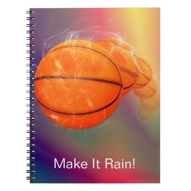 Carnet Pluie de basket-ball personnalisable (Devant)