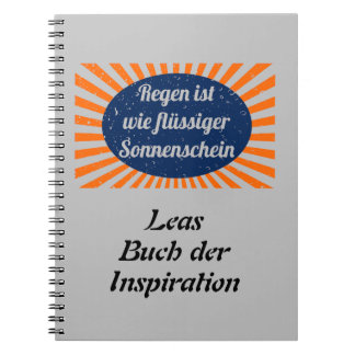 Carnet Pluie de soleil liquide avec noms