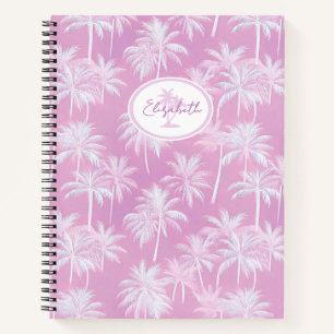 Carnet Plum Motif de silhouette de palmier hawaïen ID1093